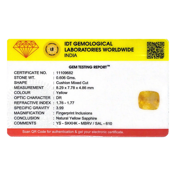 Yellow Sapphire - 3.03 Carat
