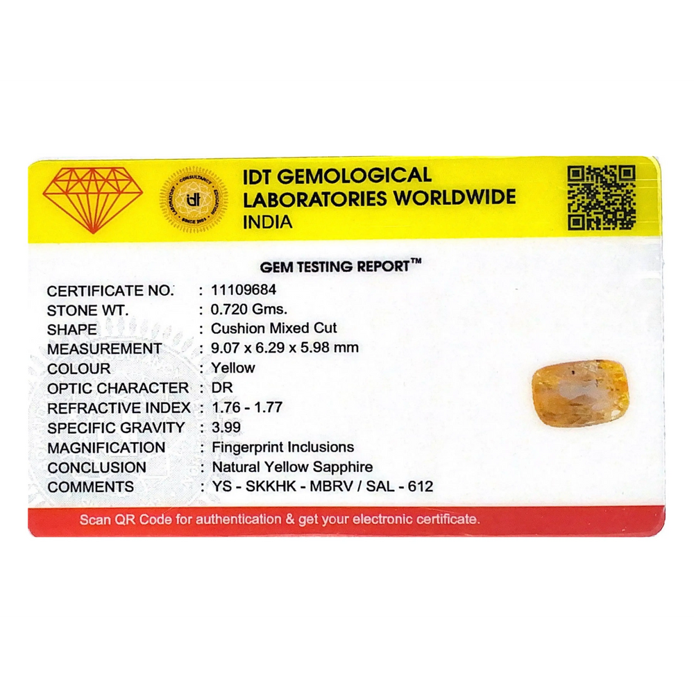Yellow Sapphire - 3.6 Carat
