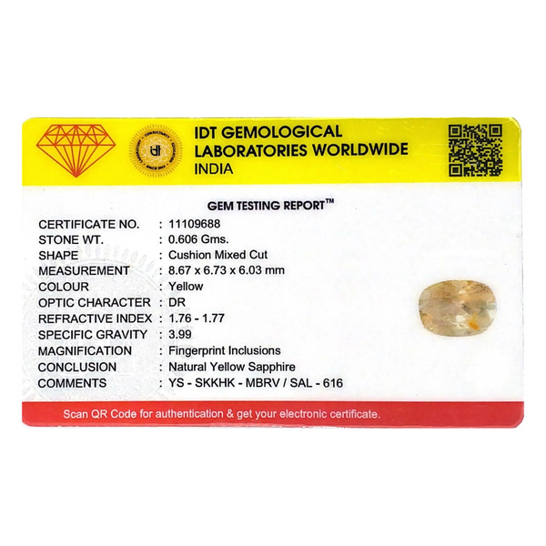 Yellow Sapphire - 3.03 Carat