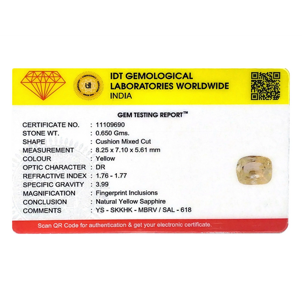 Yellow Sapphire - 3.25 Carat