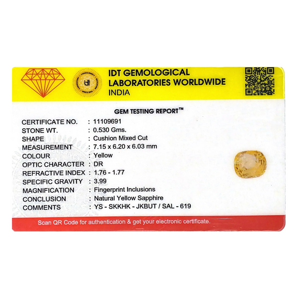 Yellow Sapphire - 2.65 Carat