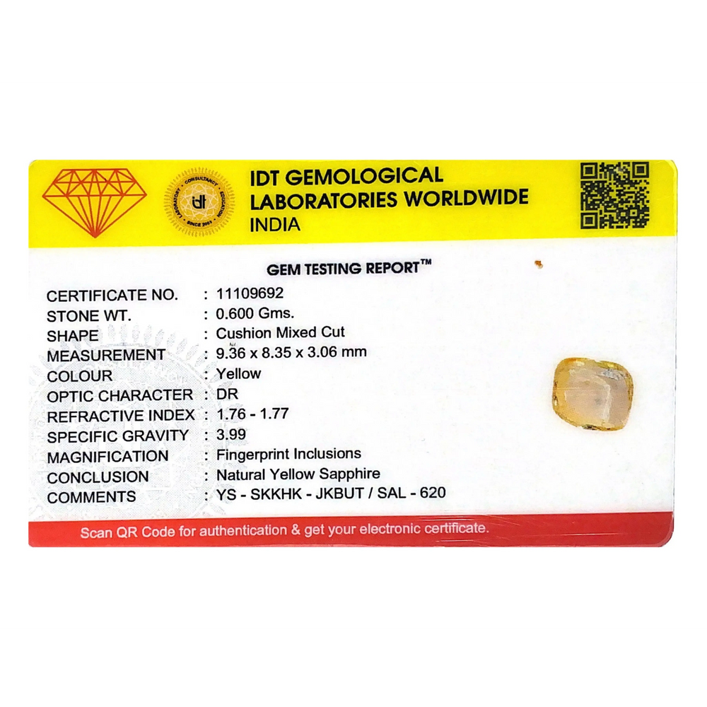 Yellow Sapphire - 3 Carat