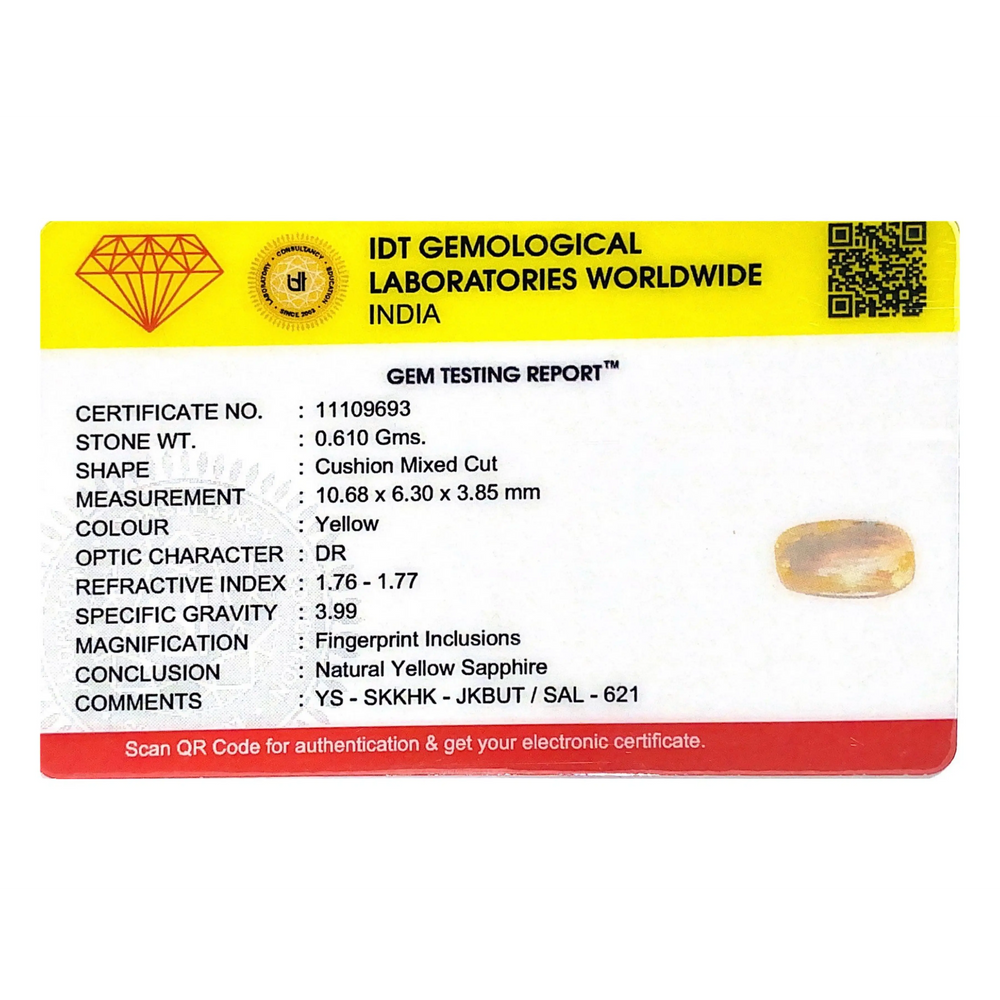 Yellow Sapphire - 3.05 Carat
