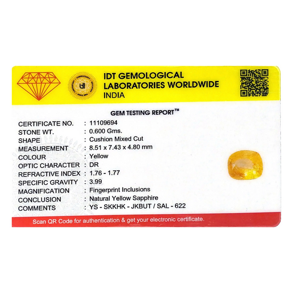 Yellow Sapphire - 3 Carat