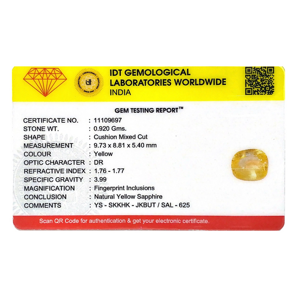 Yellow Sapphire - 4.6 Carat