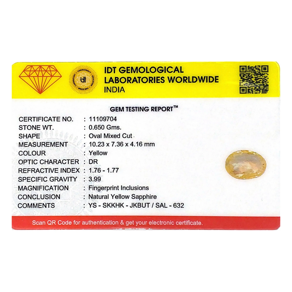 Yellow Sapphire - 3.25 Carat