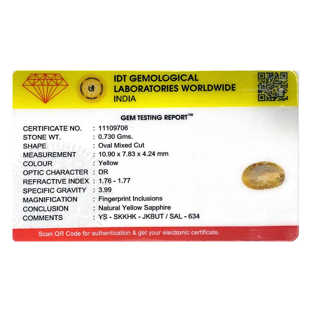 Yellow Sapphire - 3.65 Carat