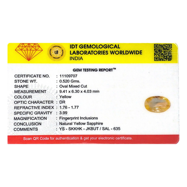 Yellow Sapphire - 2.6 Carat