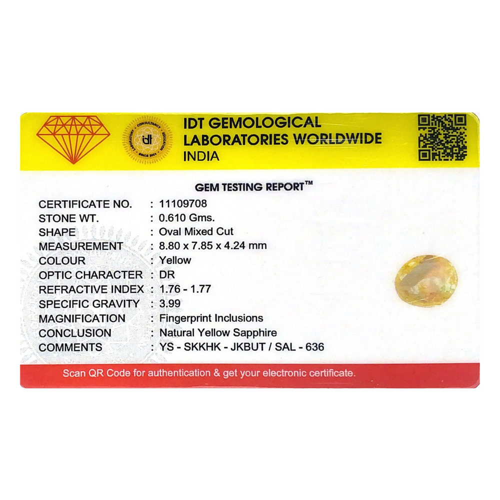Yellow Sapphire - 3.05 Carat