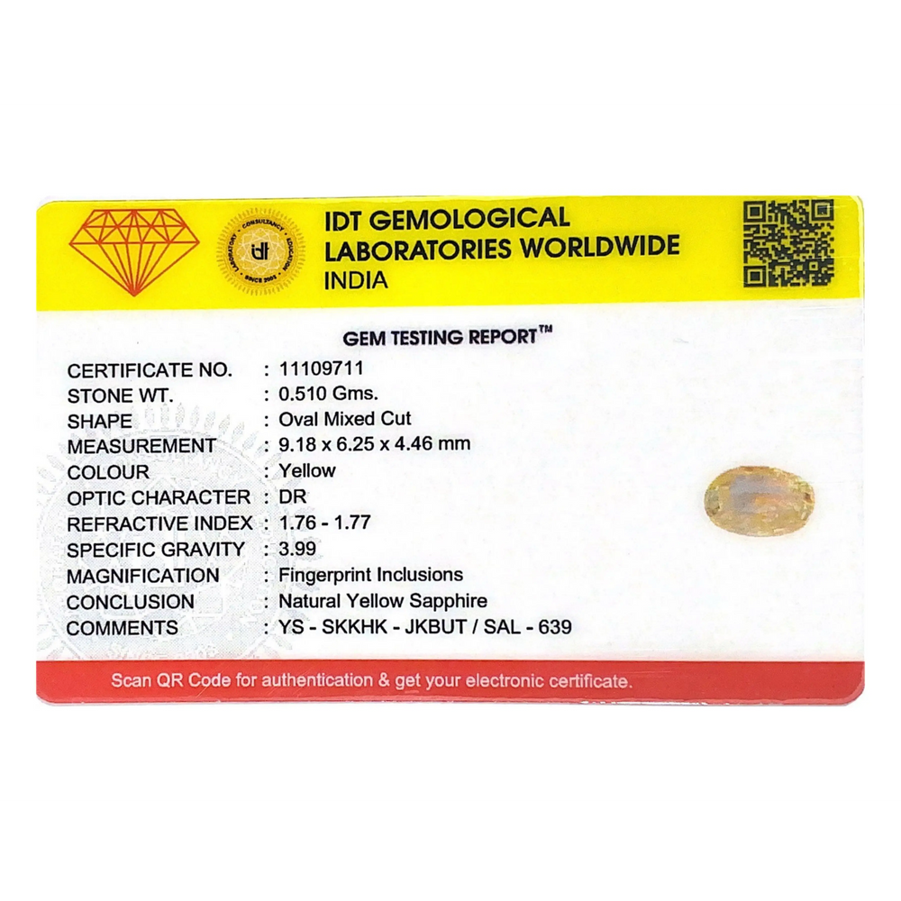 Yellow Sapphire - 2.55 Carat