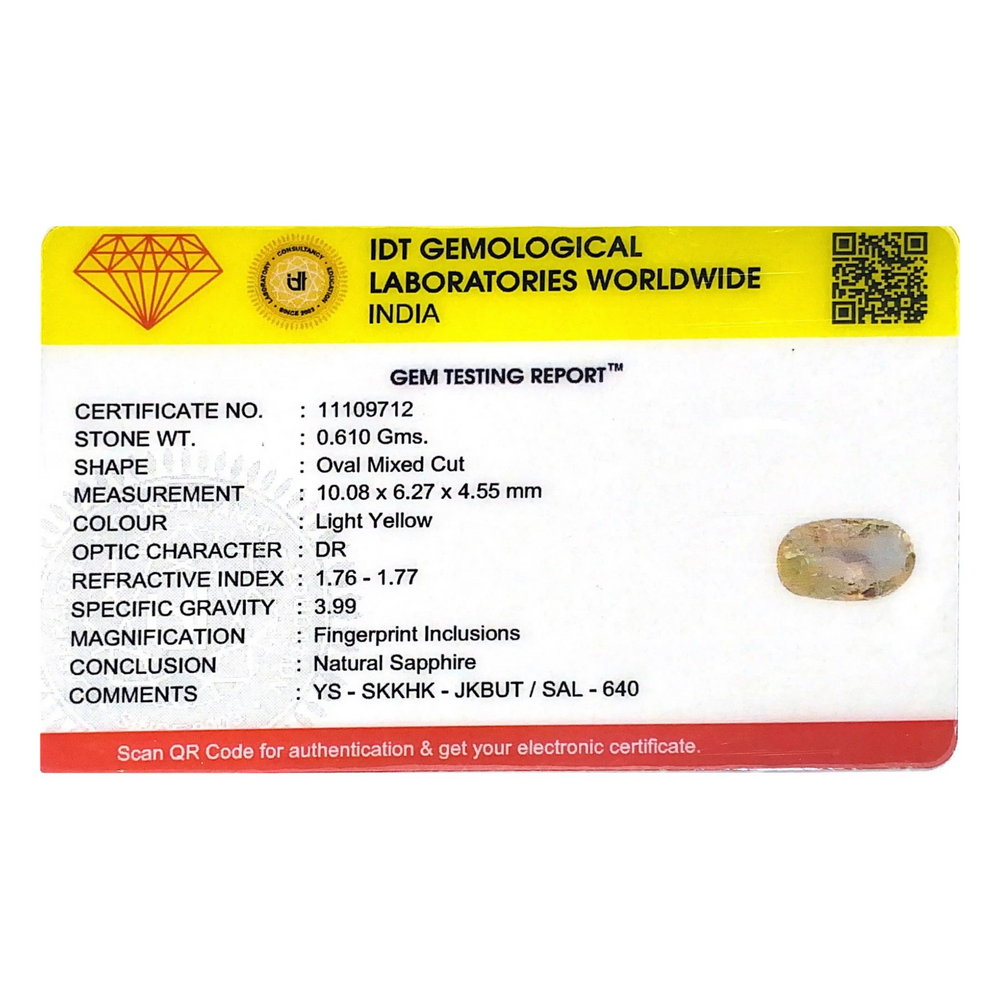 Yellow Sapphire - 3.05 Carat