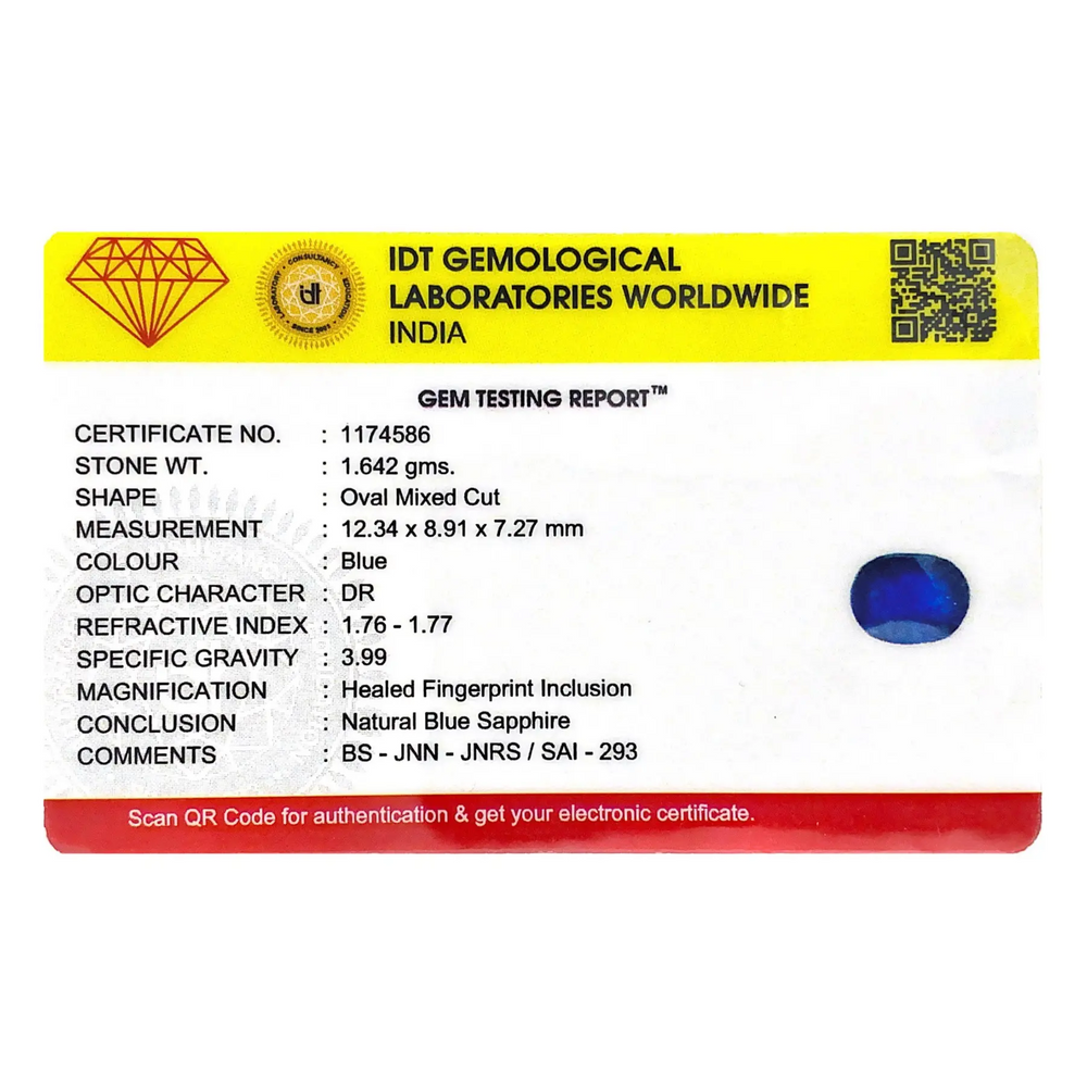 Blue Sapphire - 8.21 Carat - Pramogh