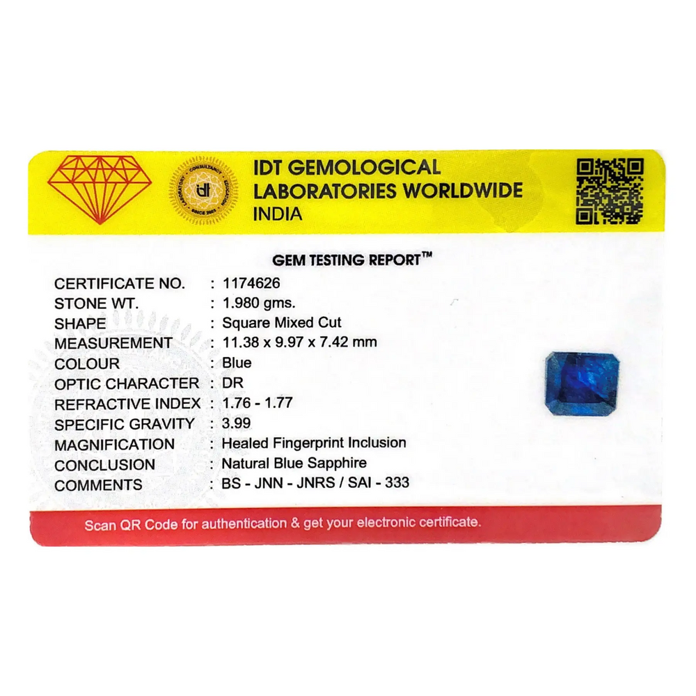 Blue Sapphire - 9.9 Carat - Pramogh