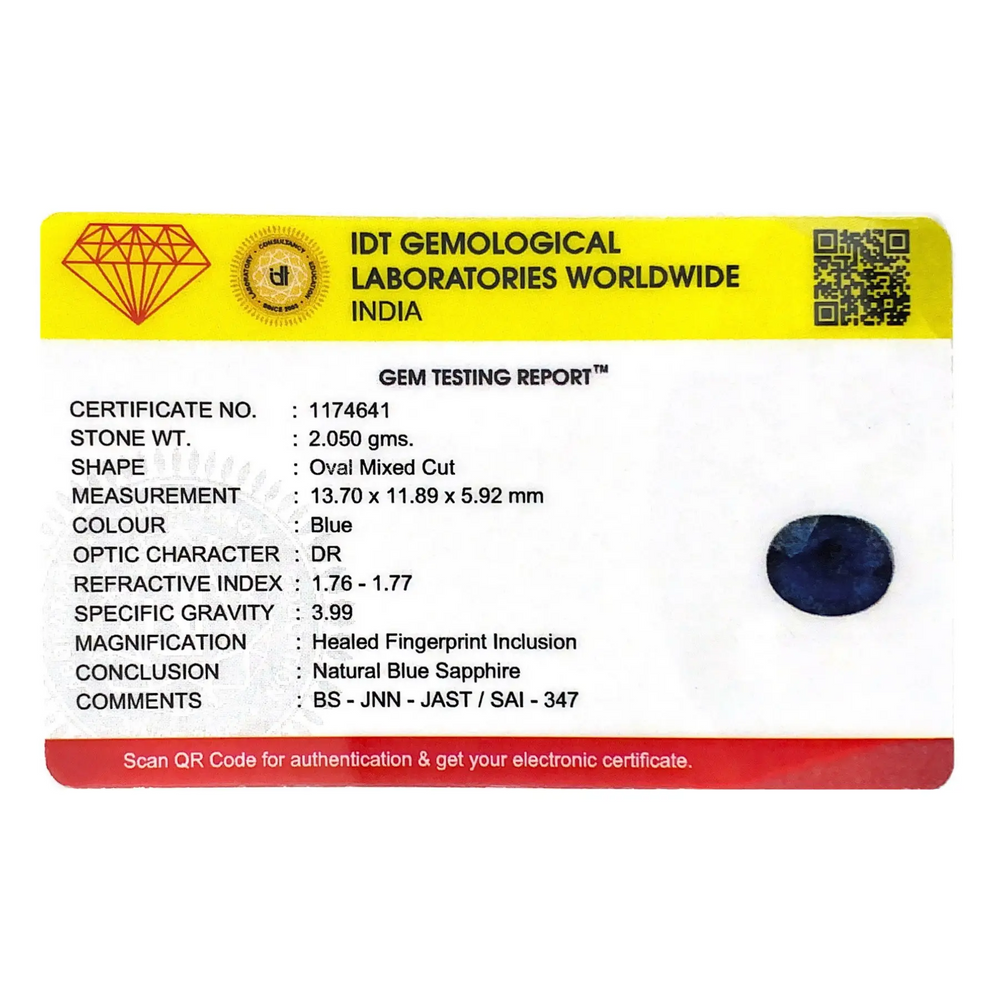 Blue Sapphire - 10.25 Carat - Pramogh