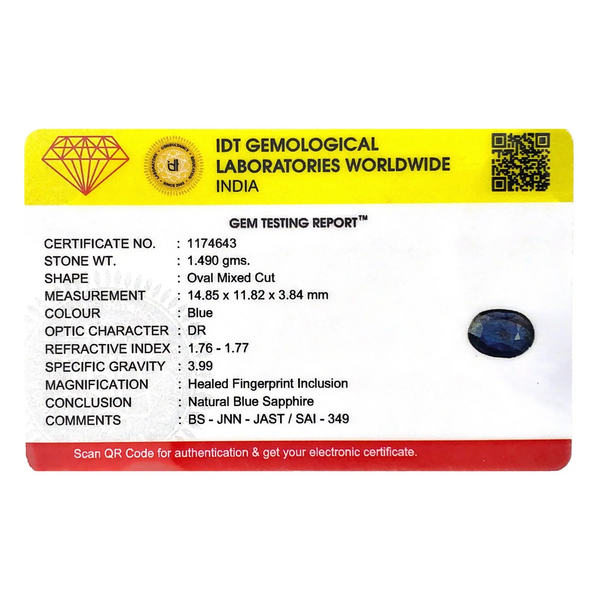 Blue Sapphire - 7.45 Carat