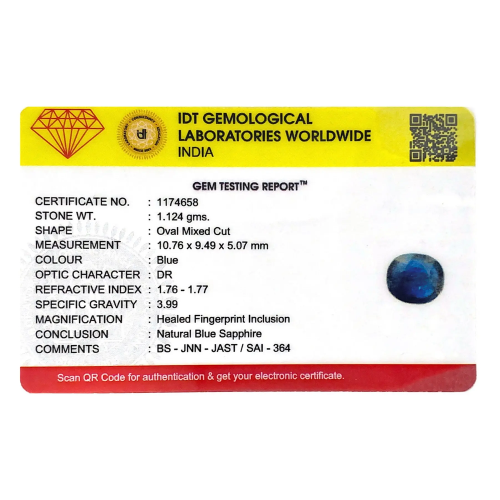 Blue Sapphire - 5.62 Carat - Pramogh