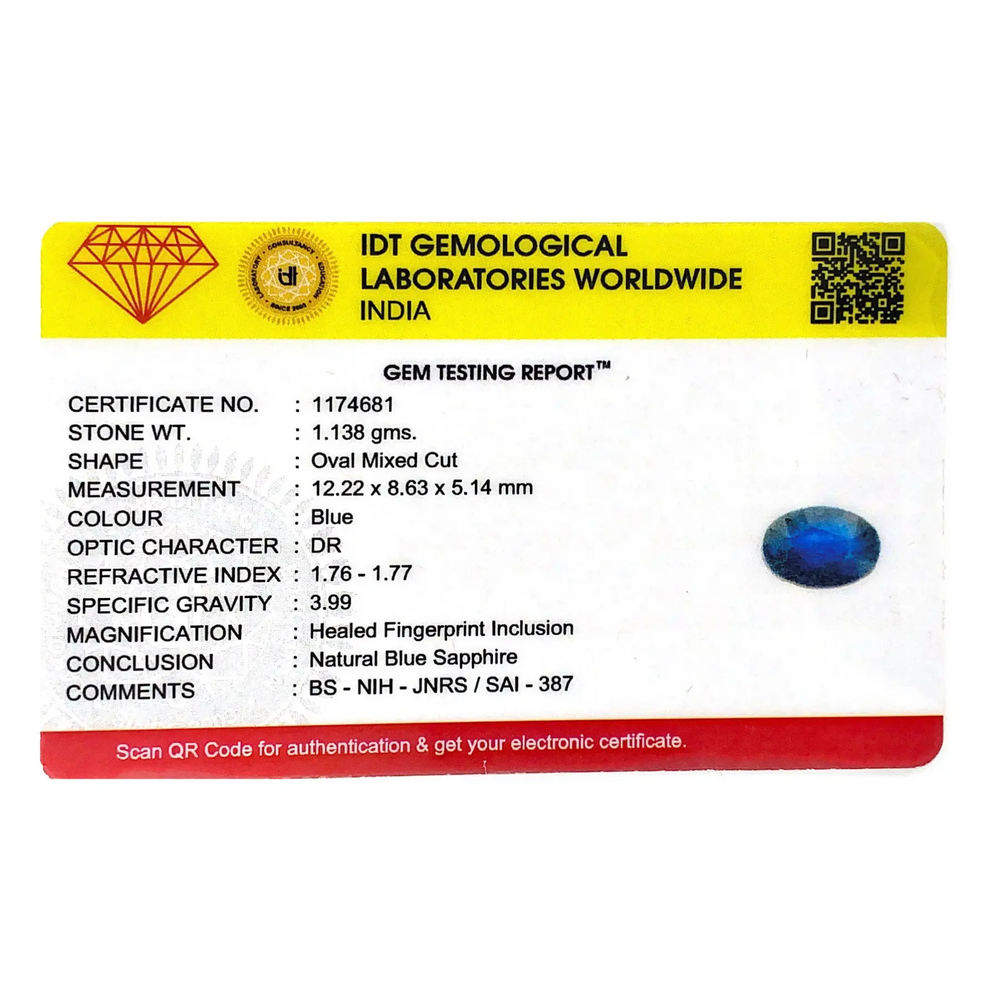 Blue Sapphire - 5.69 Carat - Pramogh