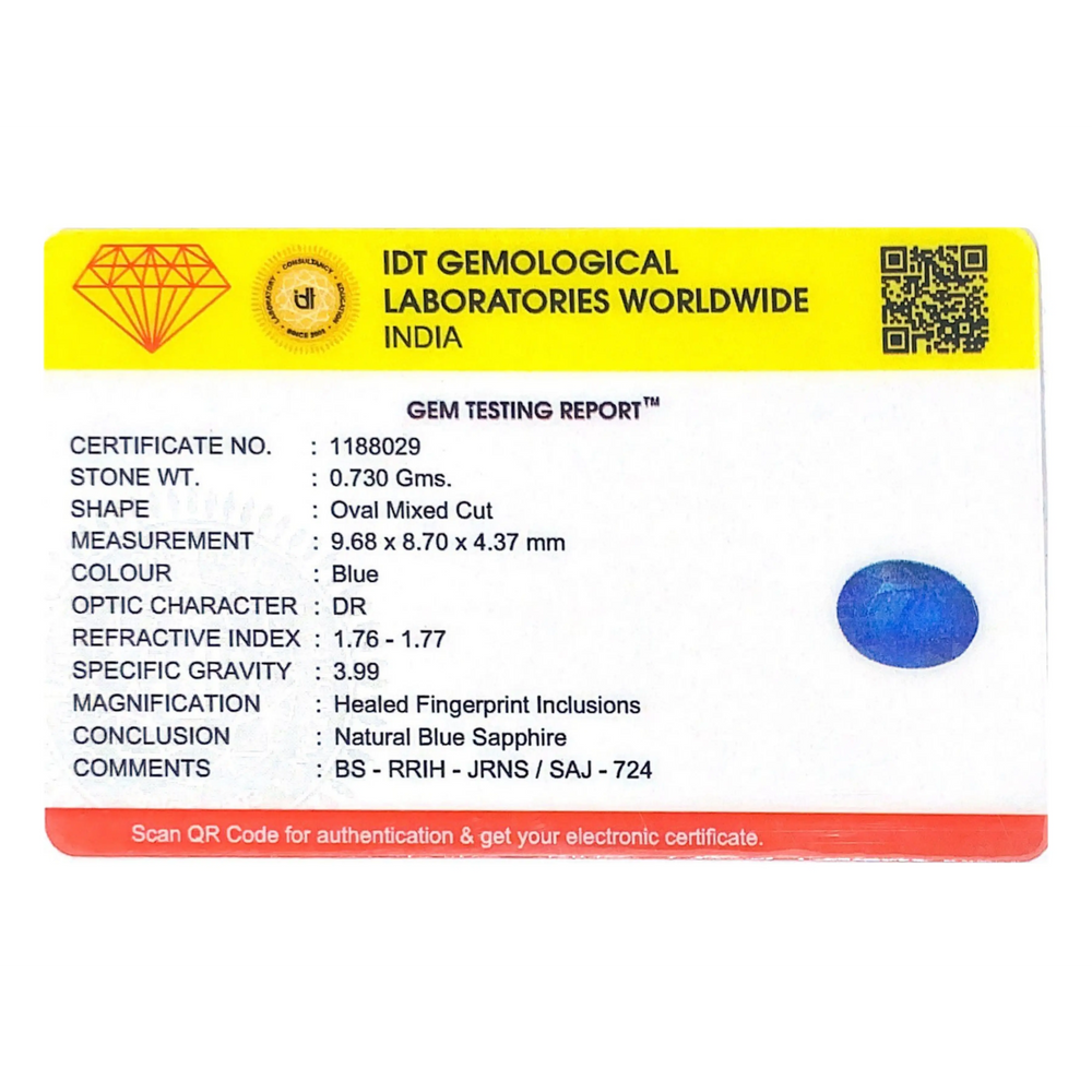Blue Sapphire - 3.65 Carat