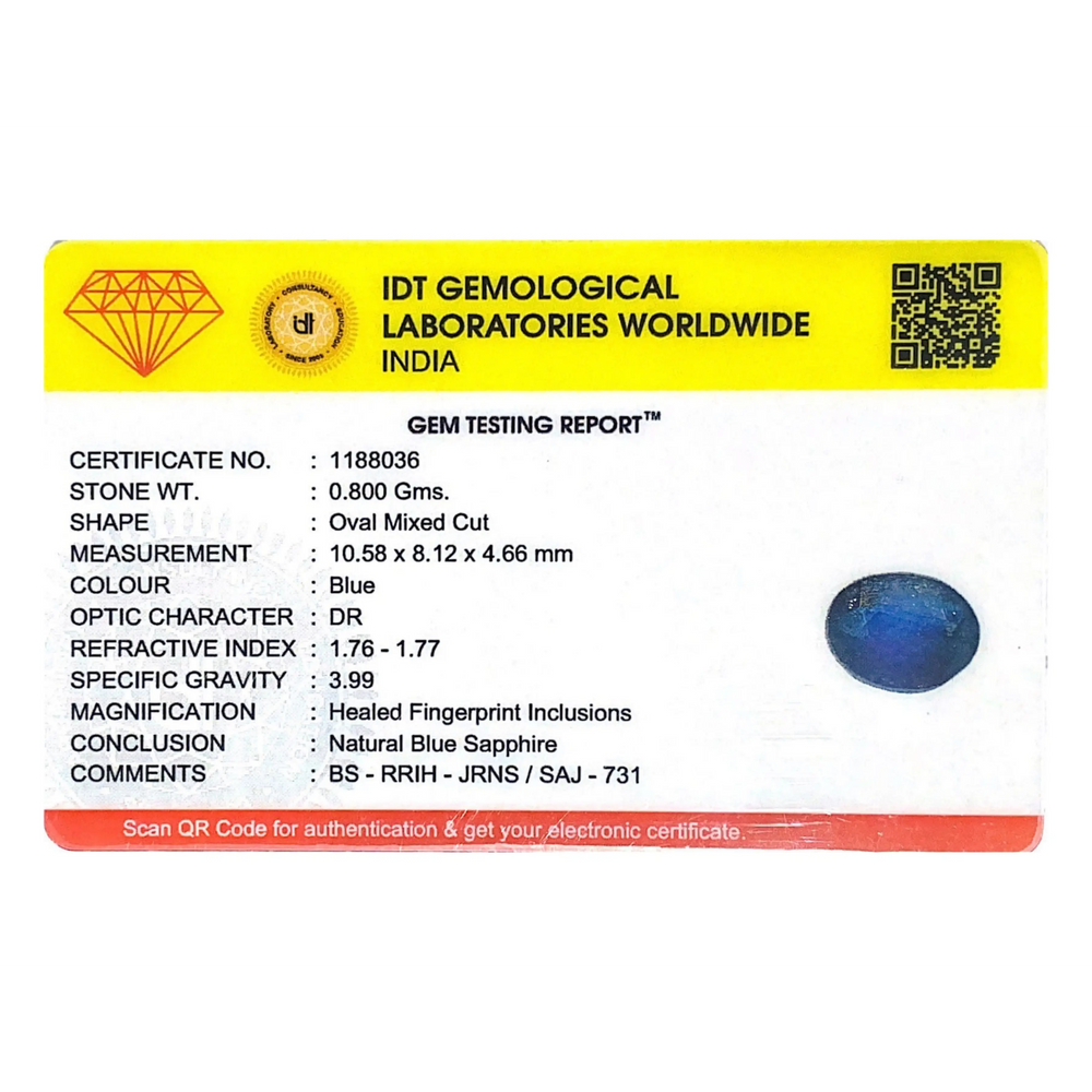 Blue Sapphire - 4 Carat