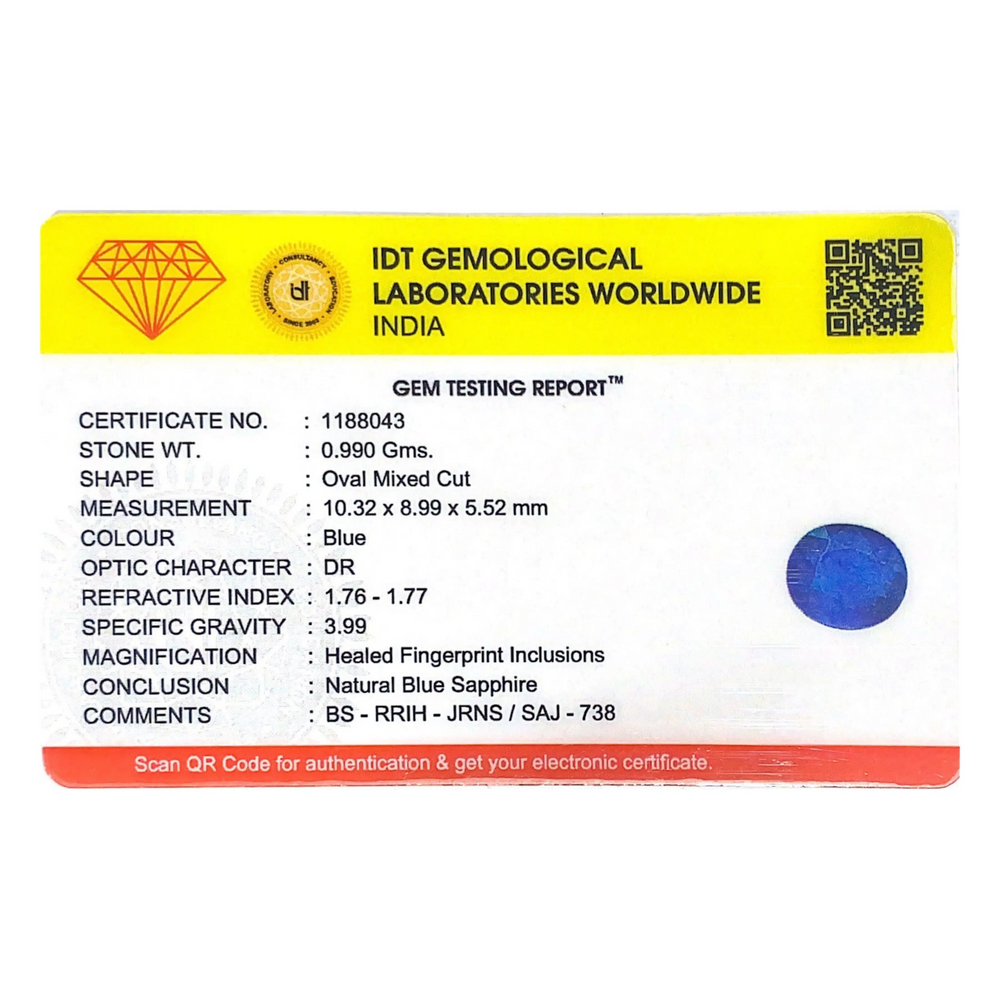 Blue Sapphire - 4.95 Carat