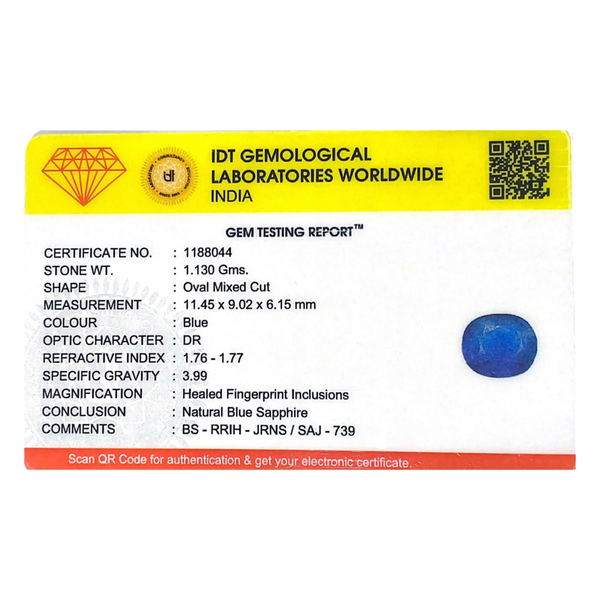 Blue Sapphire - 5.65 Carat
