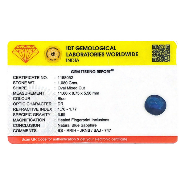 Blue Sapphire - 5.4 Carat