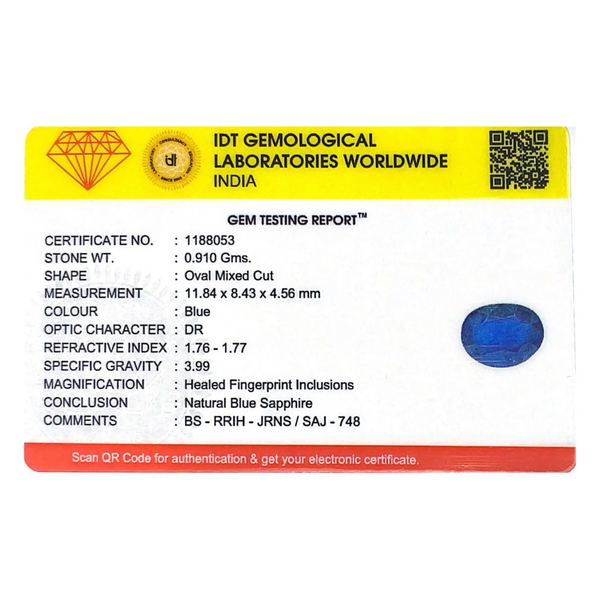 Blue Sapphire - 4.55 Carat