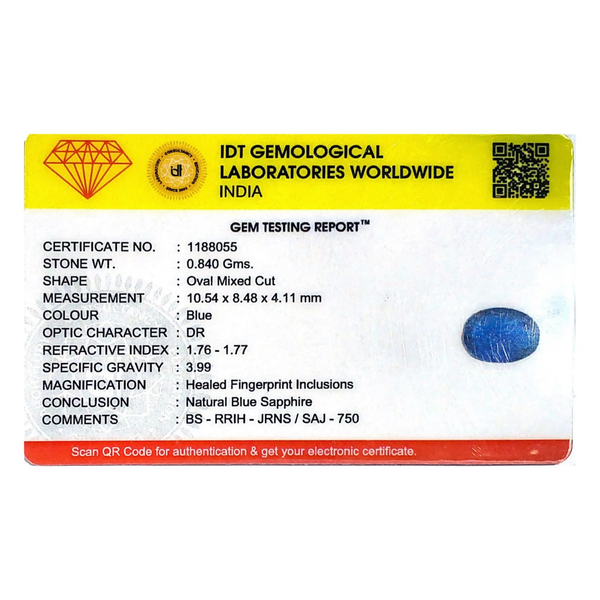 Blue Sapphire - 4.2 Carat