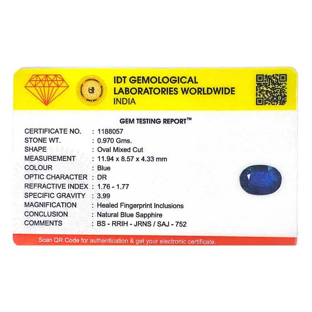 Blue Sapphire - 4.85 Carat