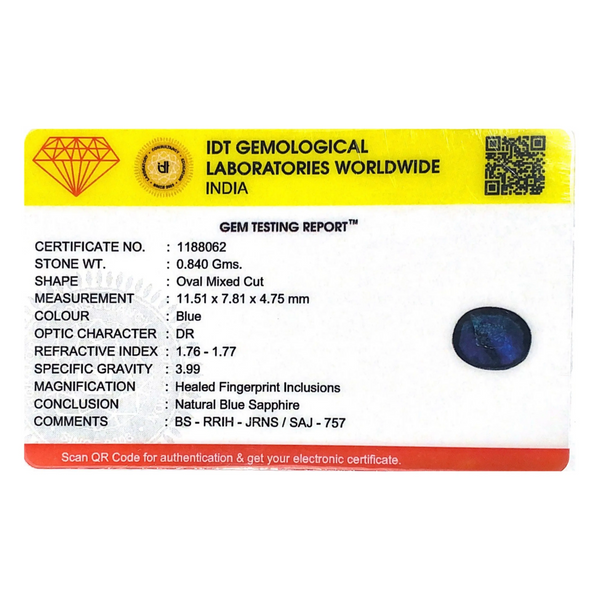 Blue Sapphire - 4.2 Carat