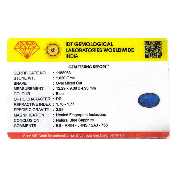 Blue Sapphire - 5.1 Carat