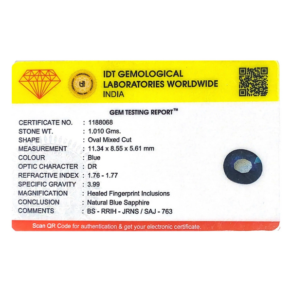 Blue Sapphire - 5.05 Carat