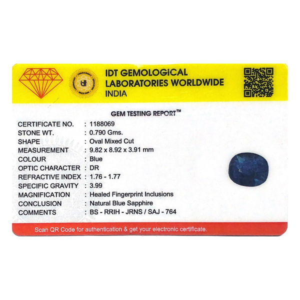 Blue Sapphire - 3.95 Carat