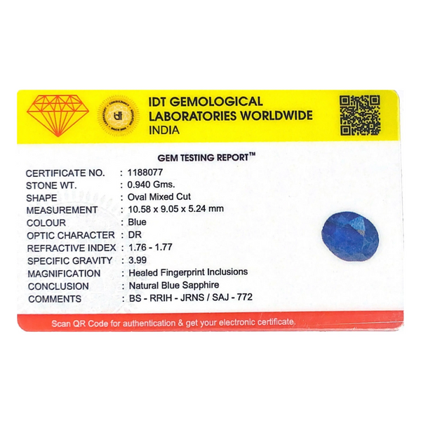 Blue Sapphire - 4.7 Carat