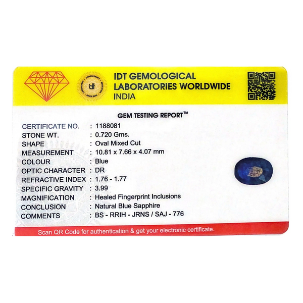 Blue Sapphire - 3.6 Carat