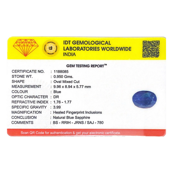 Blue Sapphire - 4.75 Carat
