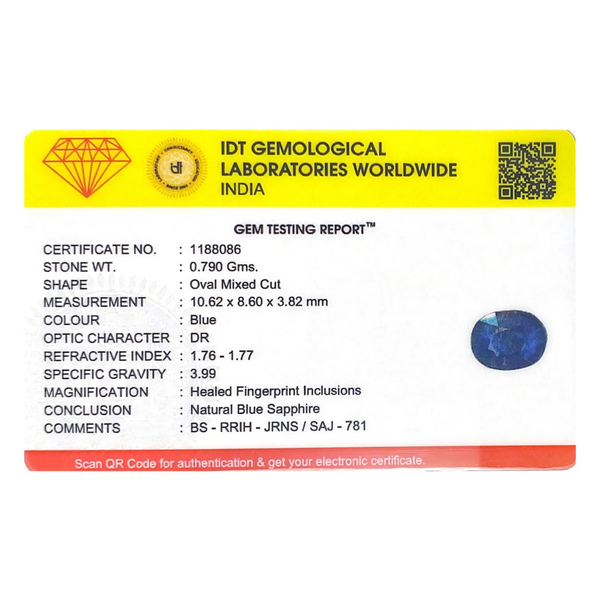 Blue Sapphire - 3.95 Carat