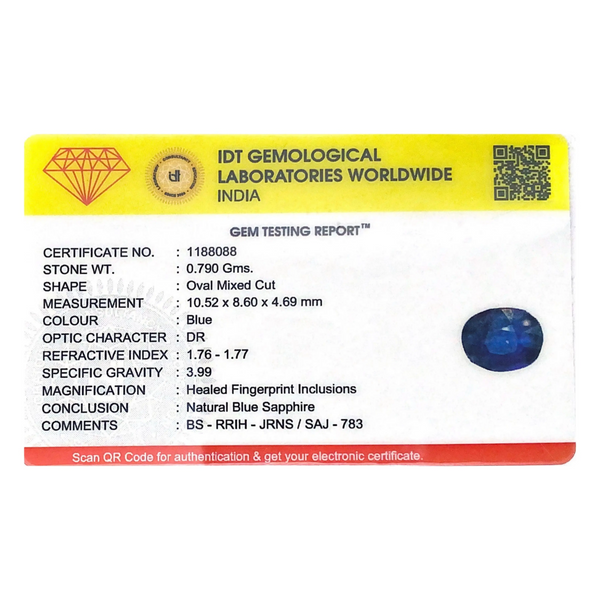 Blue Sapphire - 3.95 Carat