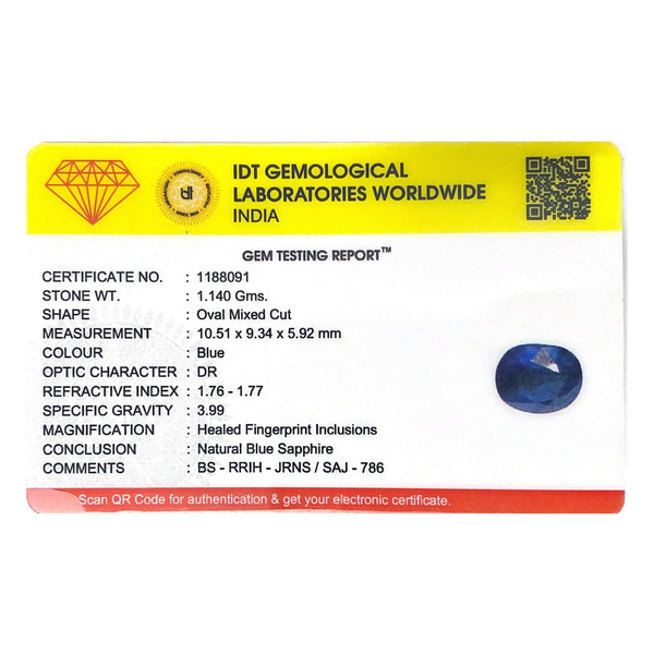 Blue Sapphire - 5.7 Carat