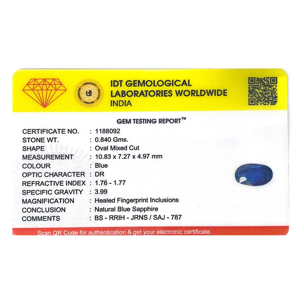 Blue Sapphire - 4.2 Carat