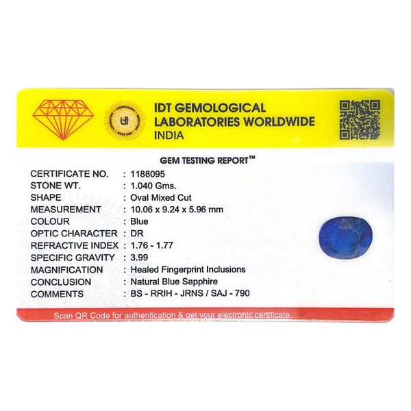 Blue Sapphire - 5.2 Carat