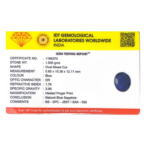 Blue Sapphire - 7.53 Carat