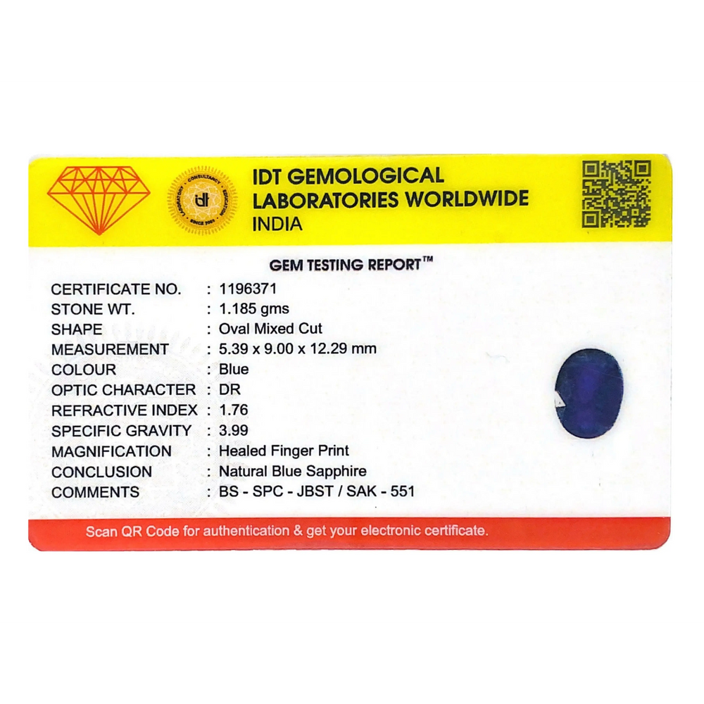 Blue Sapphire - 5.93 Carat