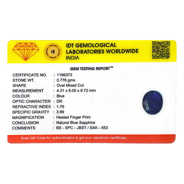 Blue Sapphire - 3.88 Carat