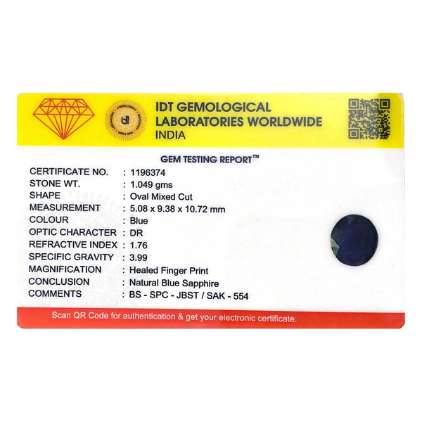 Blue Sapphire - 5.25 Carat
