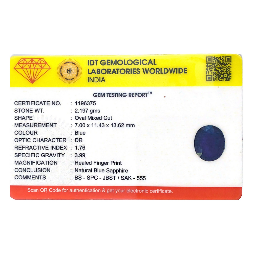 Blue Sapphire - 10.99 Carat