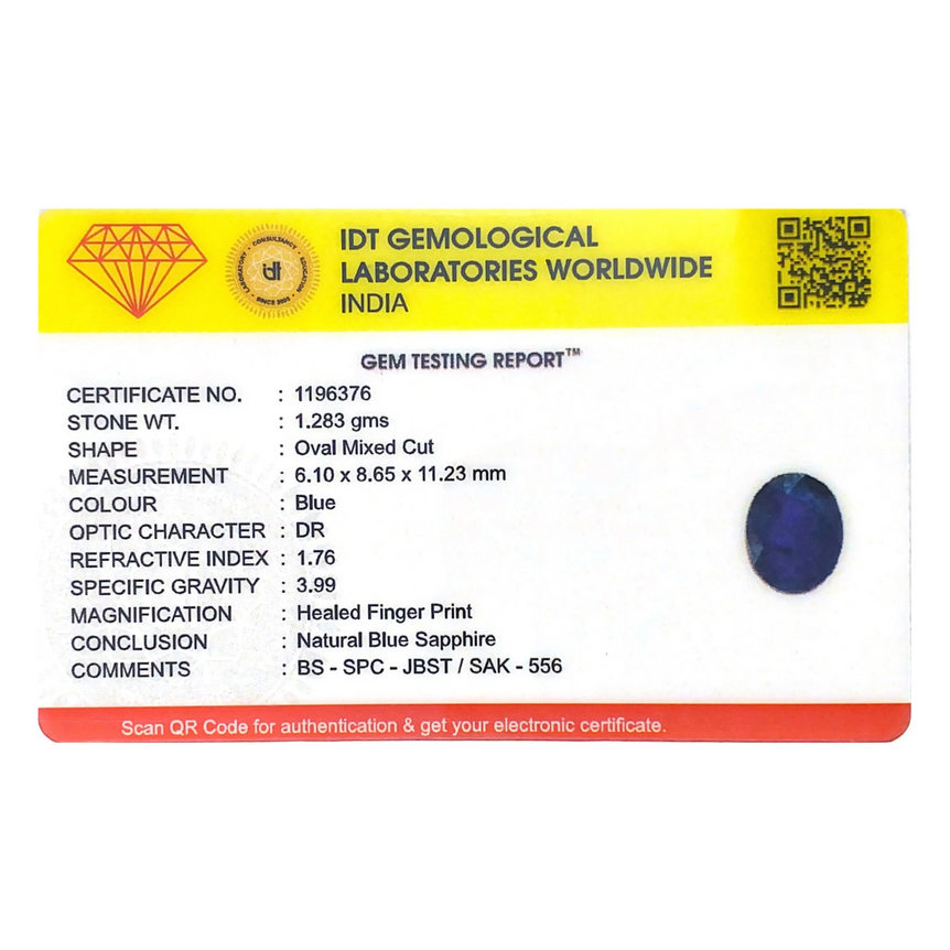 Blue Sapphire - 6.42 Carat