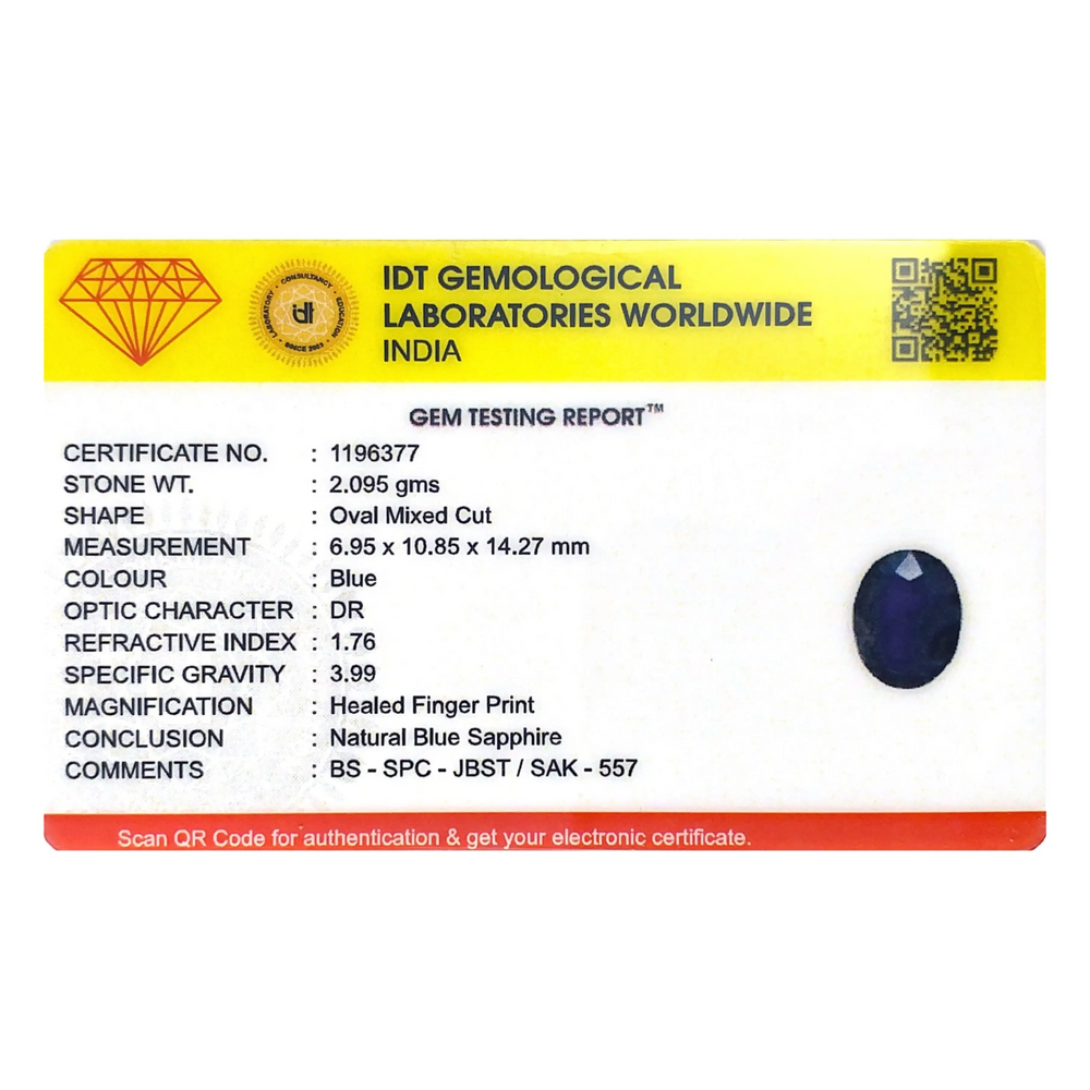 Blue Sapphire - 10.48 Carat
