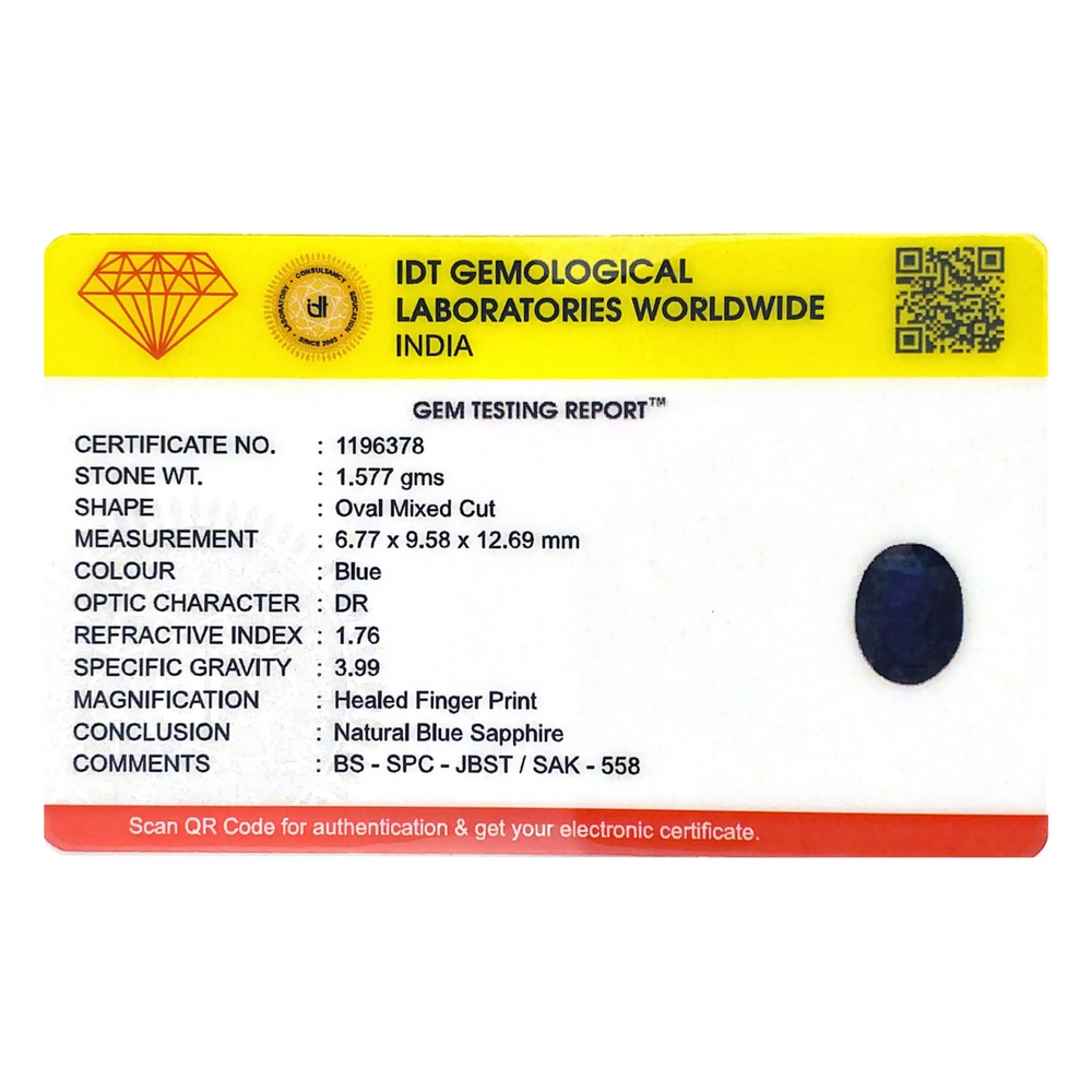 Blue Sapphire - 7.89 Carat