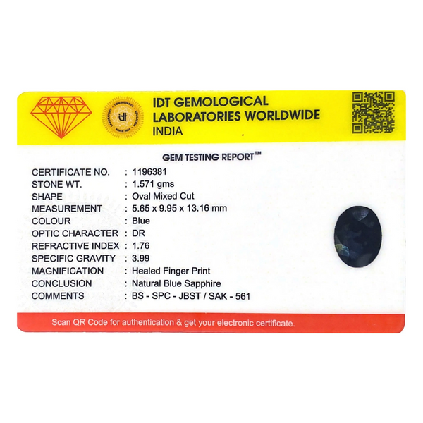 Blue Sapphire - 7.86 Carat